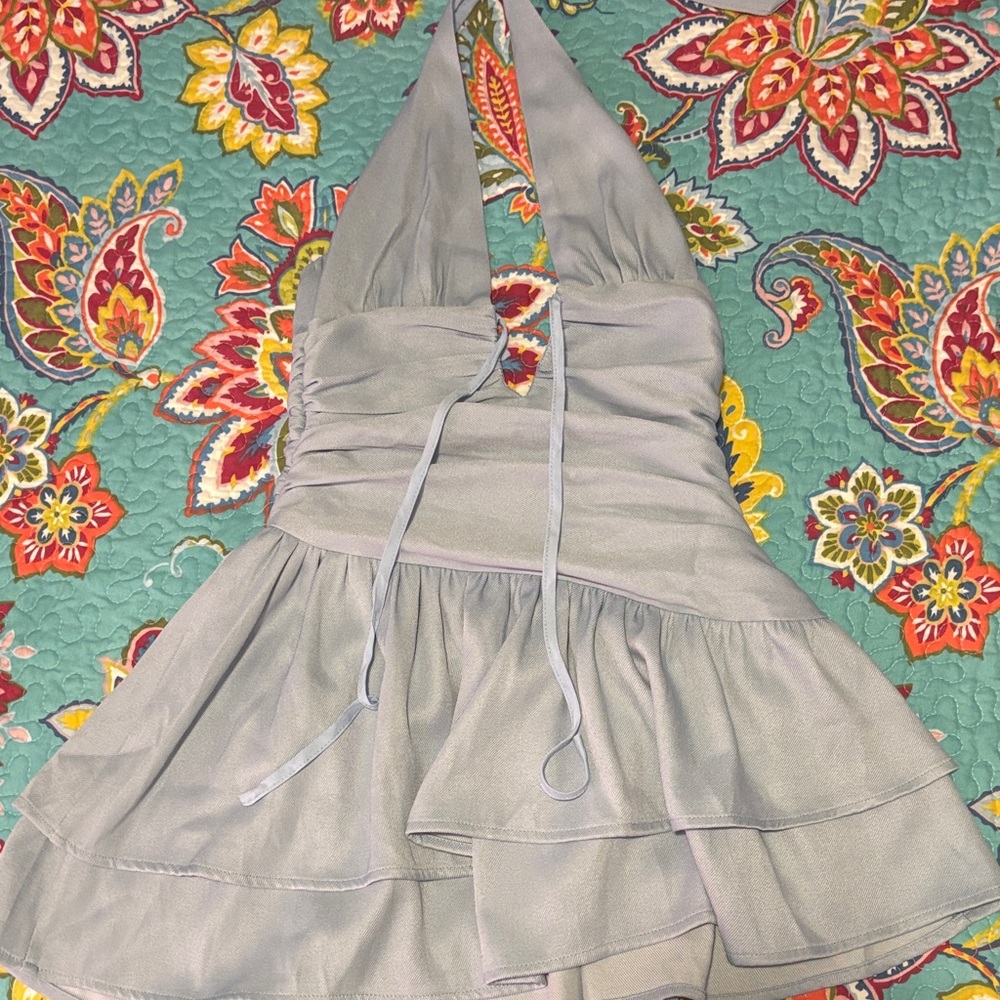 Louise Bluebell Halter Dress Peppermayo